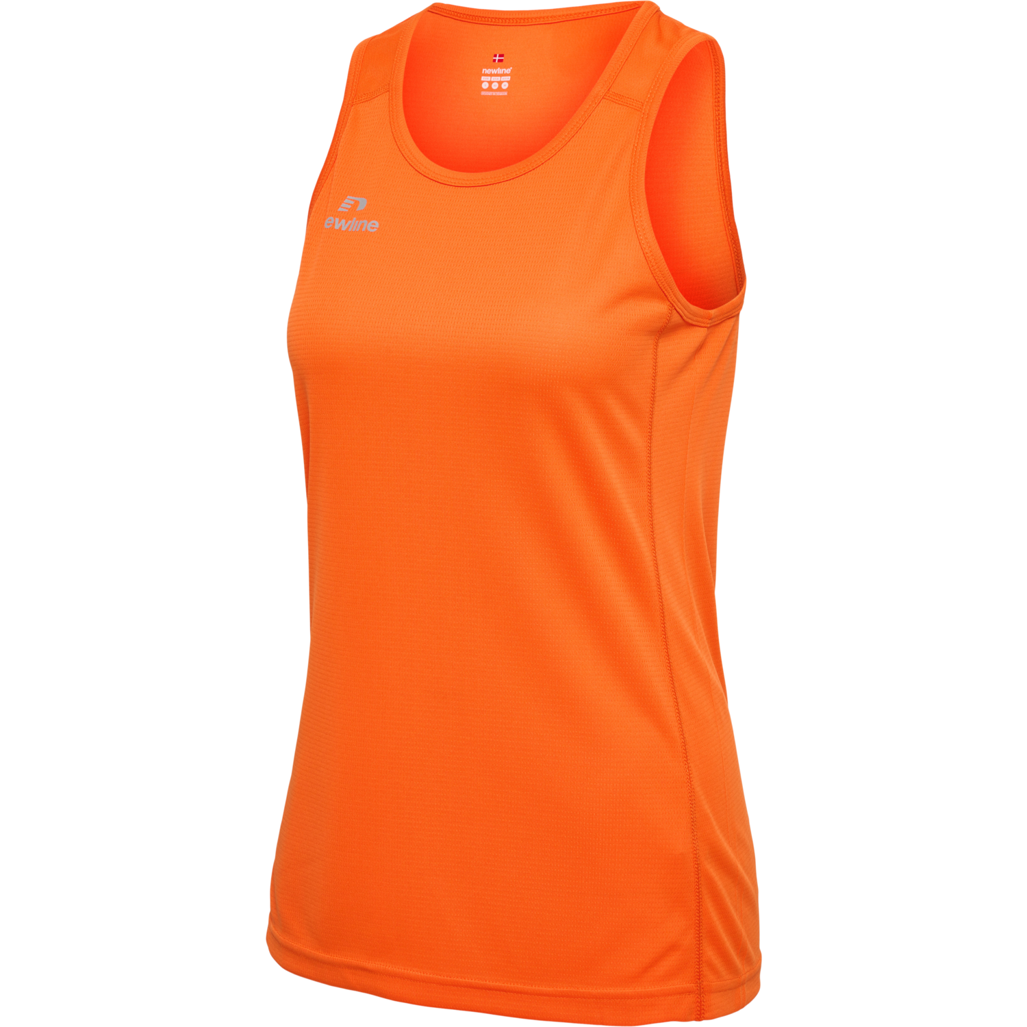 WOMEN'S ATHLETIC RUNNING SINGLET, ORANGE TIGER, packshot