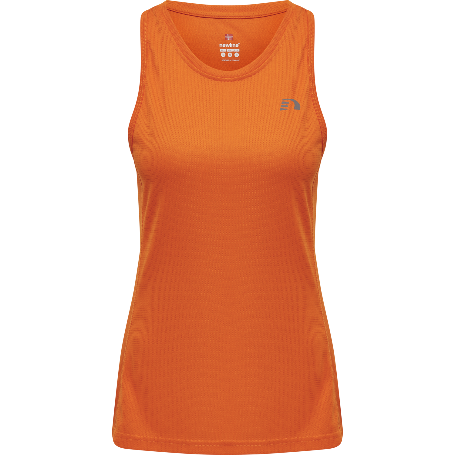 WOMEN CORE RUNNING SINGLET, ORANGE TIGER, packshot